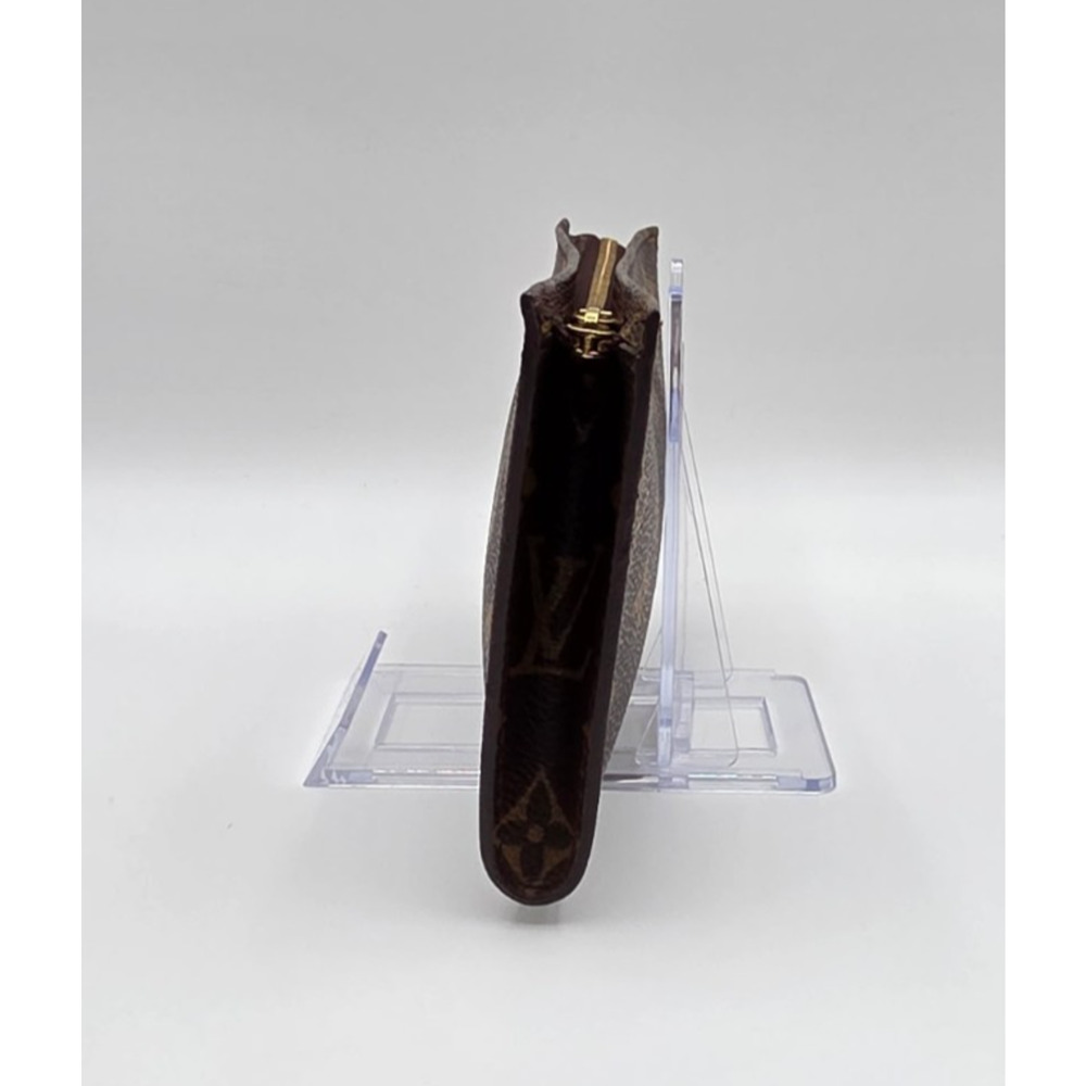 Louis Vuitton Monogram Mini Pochette Key Pouch Zip Coin Card Holder Brown Canvas - Picture 8 of 14